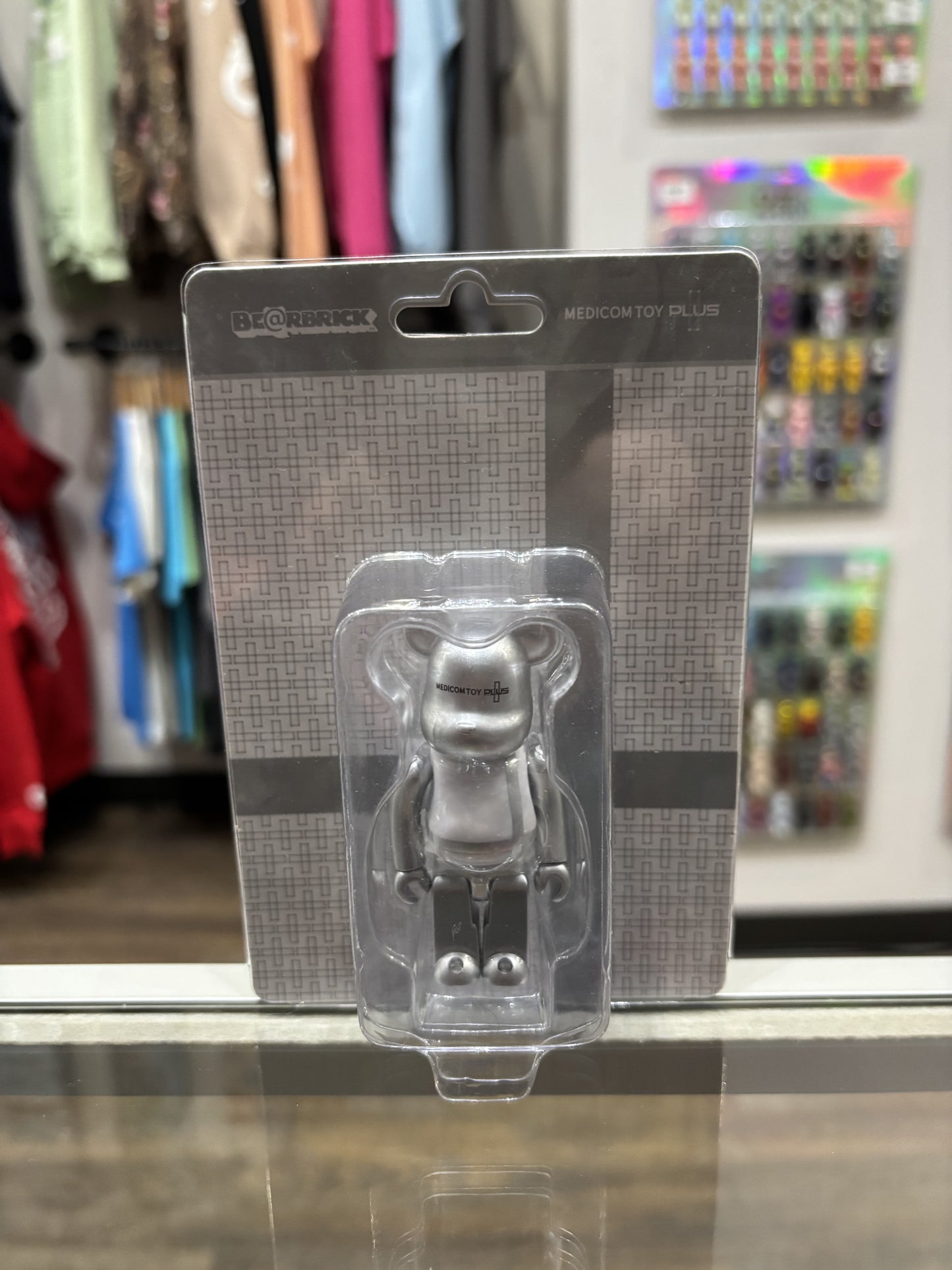 Bearbrick Medicom Toy Plus Grey Chrome 100%