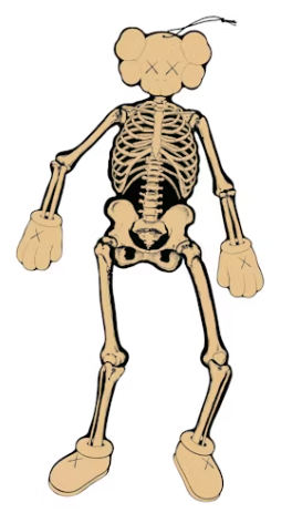 KAWS Bone Skeleton Board Cutout