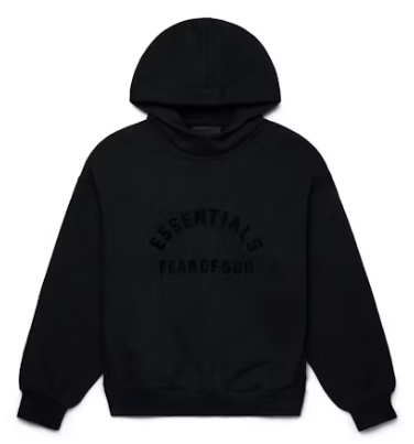 Fear of God Essentials Arch Logo Hoodie Jet Black