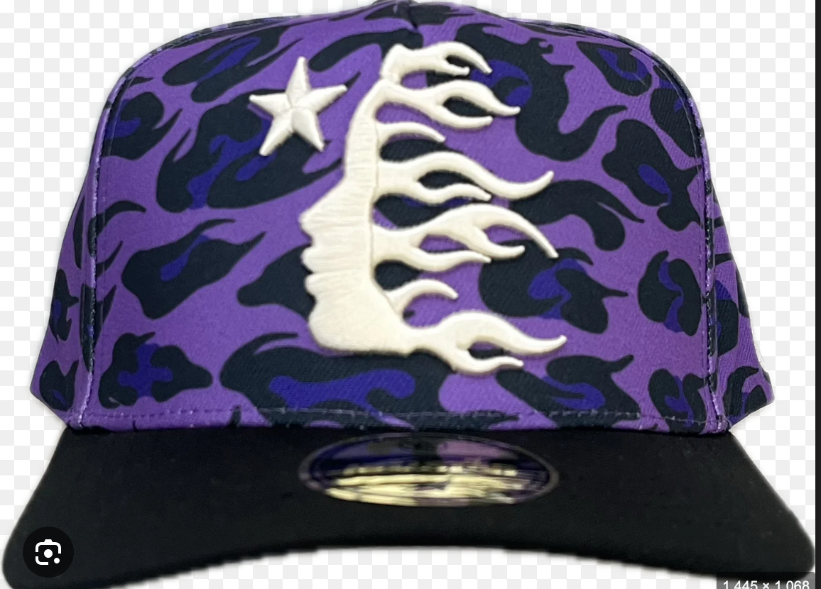 Hellstar Purple Cheetah Print Snapback