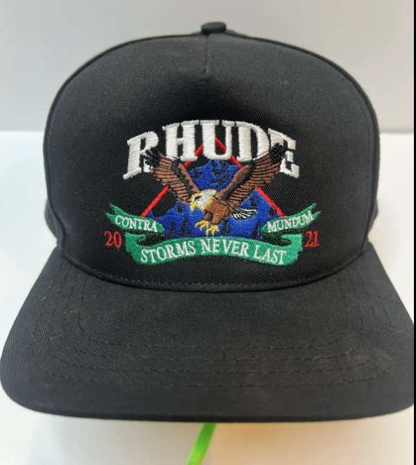 Rhude Eagle Storms Never Last Black Hat