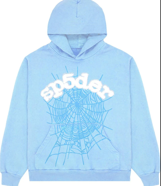 SP5DER Blue Rhinestone Hoodie Blue XL