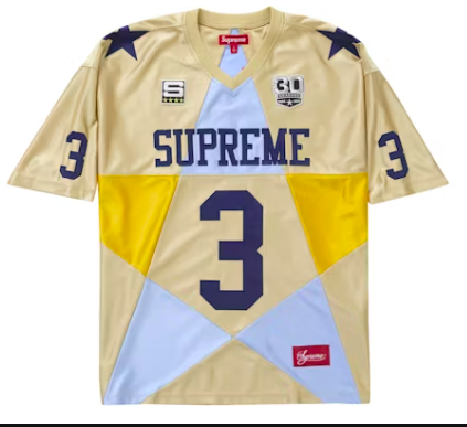 Supreme Star Football Jersey Gold