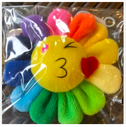 Takashi Murakami Kissing face/Smiley Face Plush