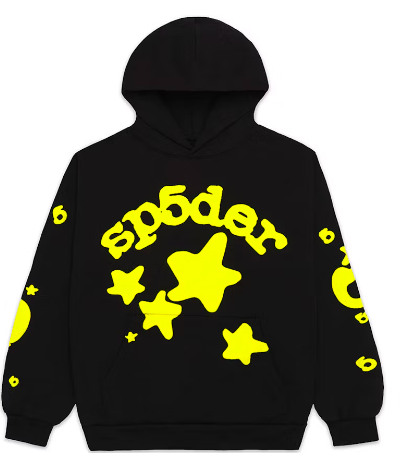 Sp5der Hoodie Black Yellow