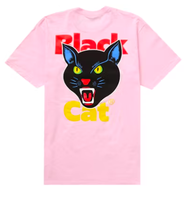 Supreme Black Cat Tee Pink