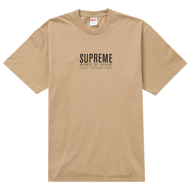 Supreme Paris Tee Khaki