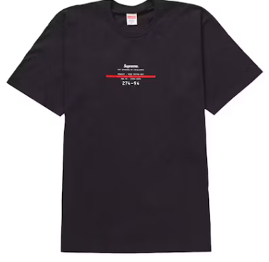 Supreme Standard Tee Black