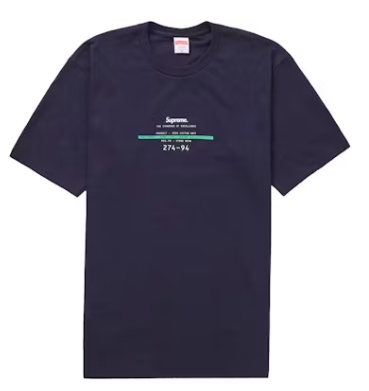 Supreme Standard Tee Navy