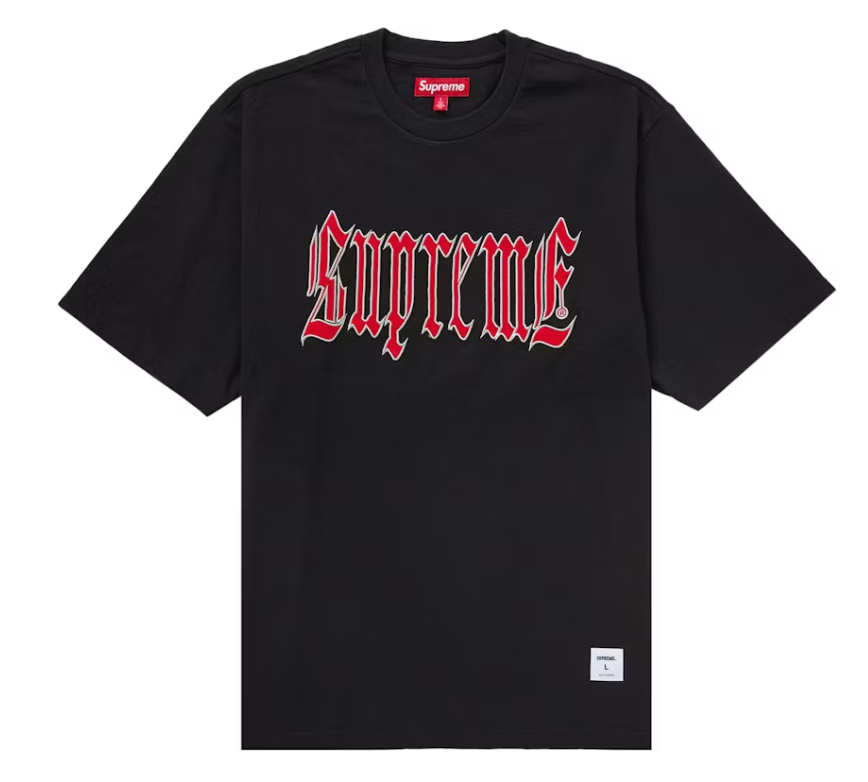 Supreme Old English Slub Top Black