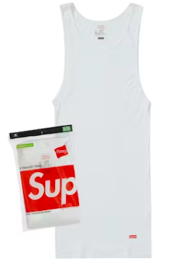 Supreme Hanes Tagless Tank Tops White