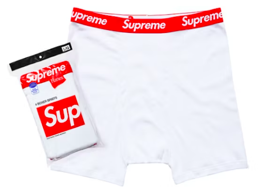 Supreme Boxer Briefs White