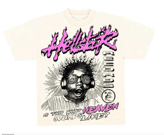 Hellstar Sounds Like Heaven Tee Cream/Pink