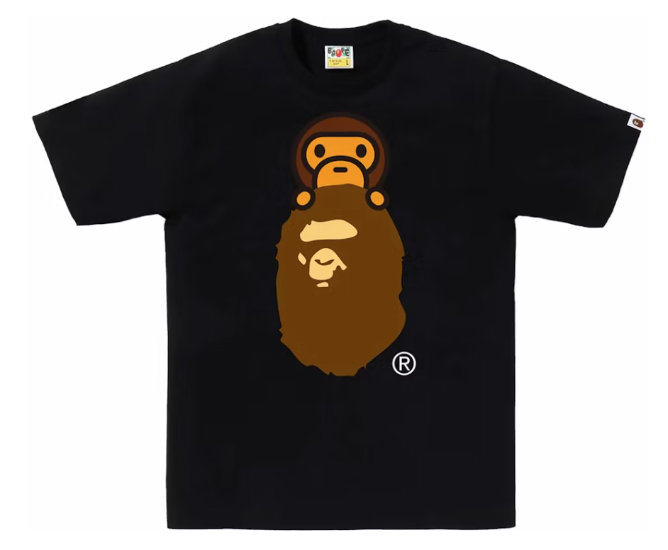 BAPE Milo on Ape Head Tee Black