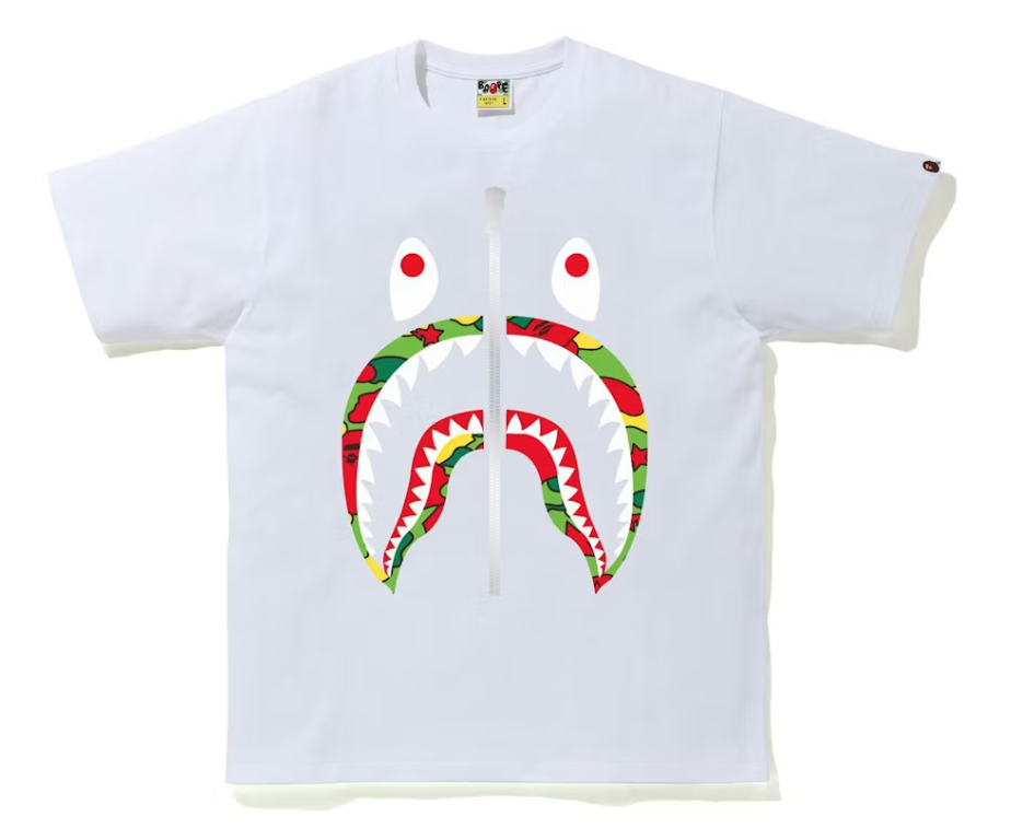 BAPE Sta Camo Shark Tee White/Multi