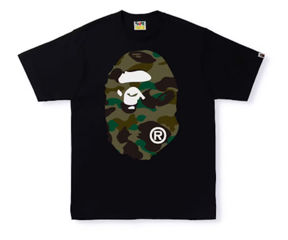 BAPE 1st Camo Big Ape Head Tee Black/Green