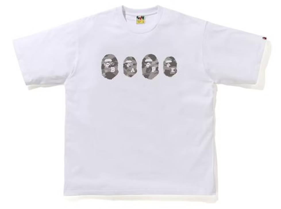 BAPE Color Camo Ape Head Relaxed Tee White/Gray