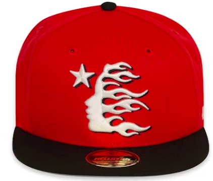 HellStar Fitted Red Black Logo Hat