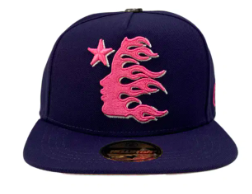 HellStar Pink Navy fitted Hat