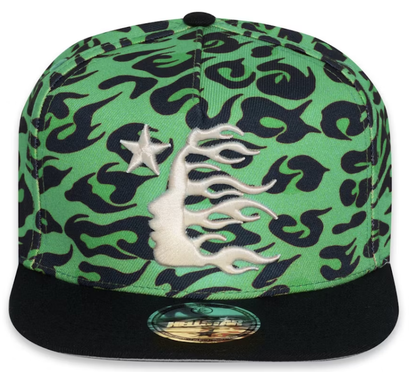 Hellstar Cheetah Print Hat Green