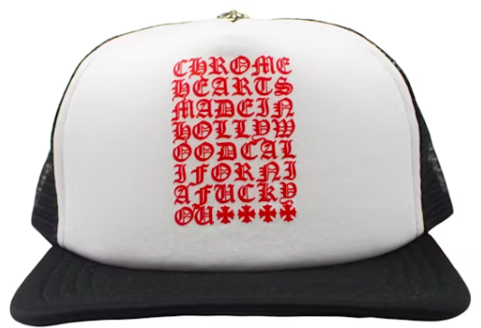 Chrome Hearts Eyechart Trucker Hat