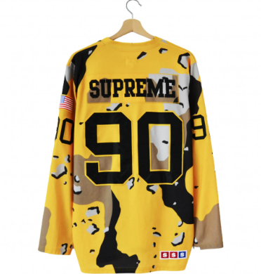 Supreme Yellow Camo Hockey Jersey