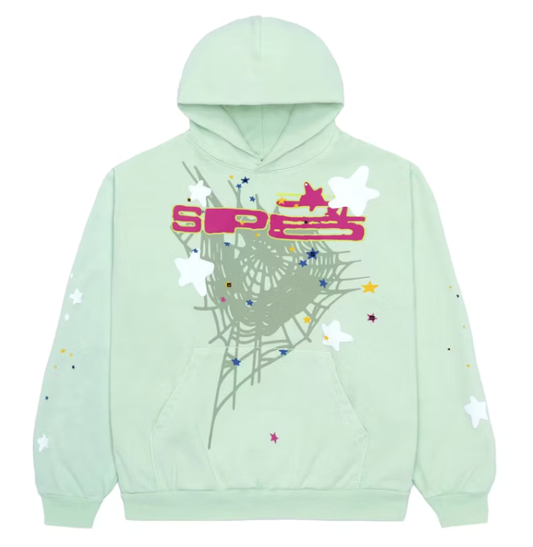 Sp5der SP5 Mint Hoodie