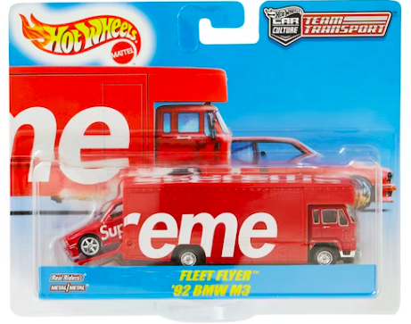 Supreme Hot Wheels Fleet Flyer + 1992 BMW M3 Red