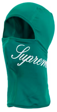 Supreme Script Logo Balaclava Pine Green