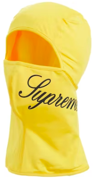 Supreme Script Logo Balaclava Yellow