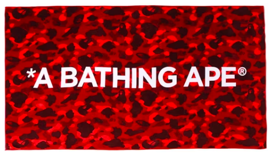 BAPE Red Camo Beach Towel