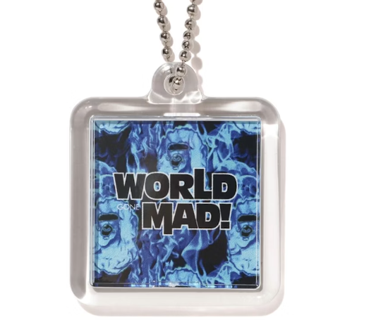 BAPE World Mad Keychain Blue