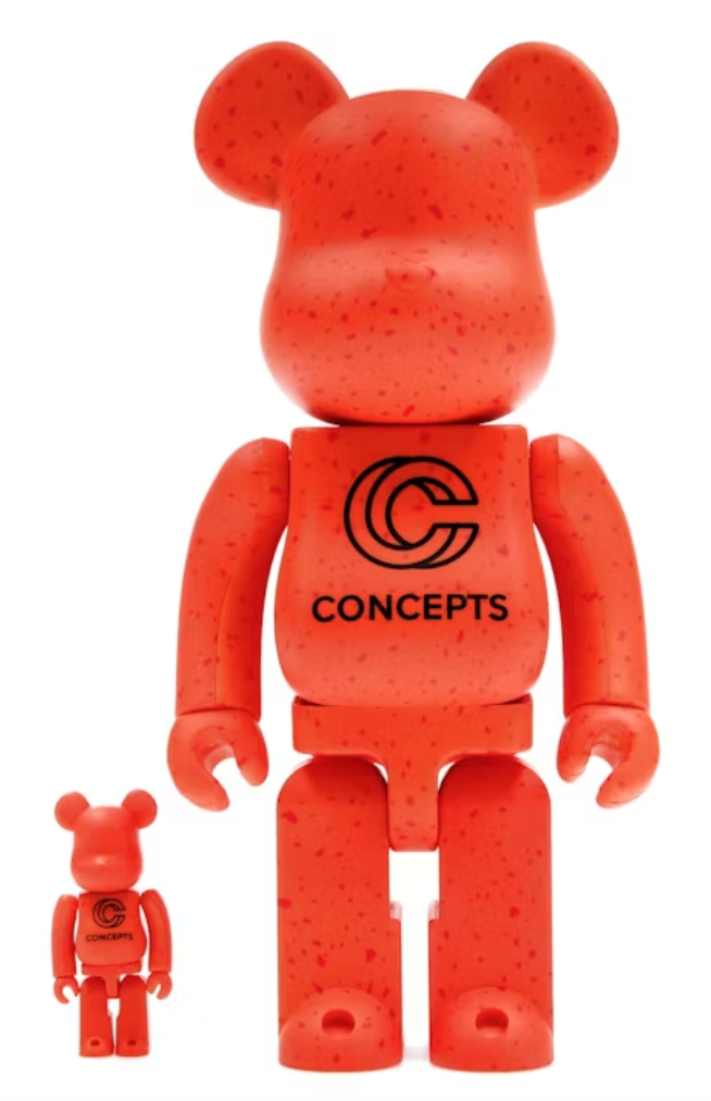 Bearbrick x Concepts Orange Lobster 100% & 400% Set