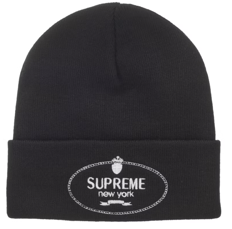 Supreme Crest Beanie Black