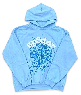 Sp5der Web Hoodie Light Blue