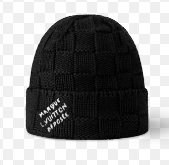 Louis Vuitton  Marque Deposte Black Beanie