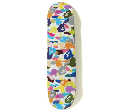 Bape Skate Deck Multi Camo White