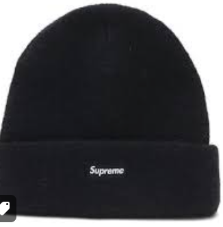 Supreme Black Mohair Beanie